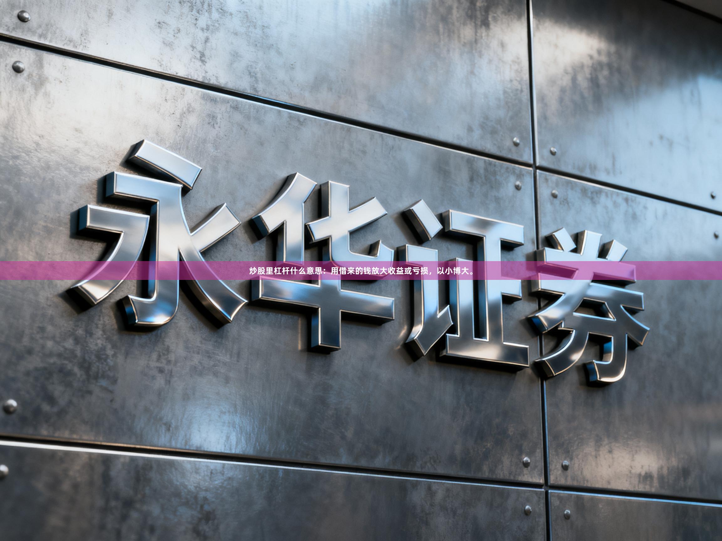 炒股里杠杆什么意思：用借来的钱放大收益或亏损，以小博大。